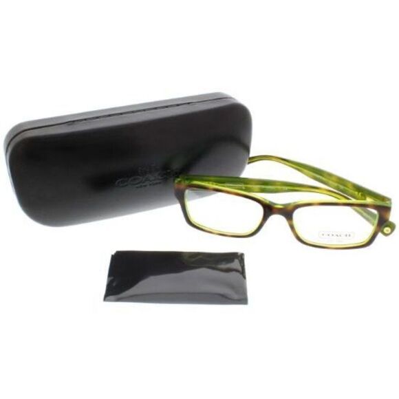 Coach New York Brooklyn Eyeglass Frames Tortoise Shell Brown Green Trendy Twee - Picture 1 of 15